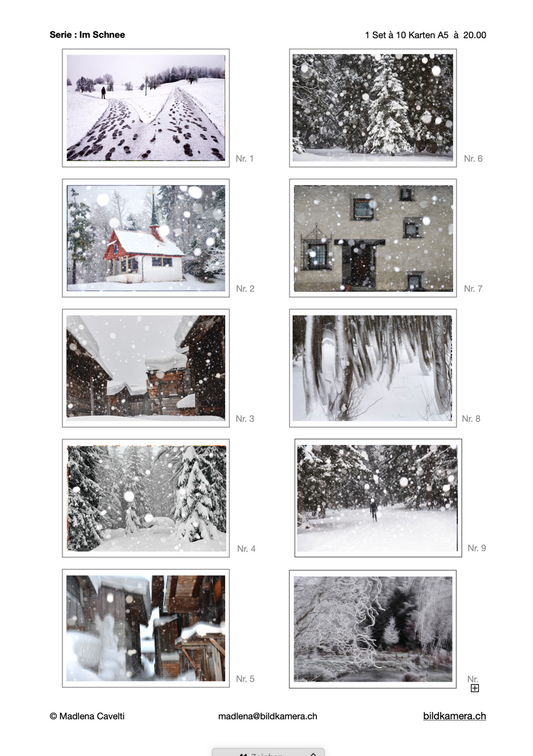 Kunstkarten: Im Schnee